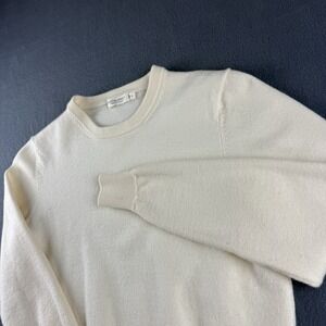 Suitsupply Sweater Men's S White 100% Merino Wool Lightweight Jumper Luxury*